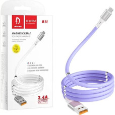 Denmen USB cable Denmen USB-A - USB-C 1 m Purple (29364)