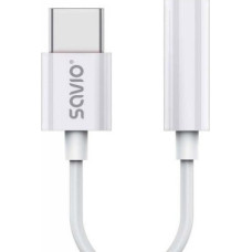 Savio USB adapter Savio USB-C - Jack 3.5mm White (SAVAK-51)