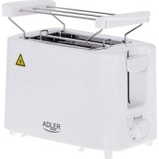 Adler | Toaster | AD 3223 | Power 750 W | Number of slots 2 | Housing material Plastic | White