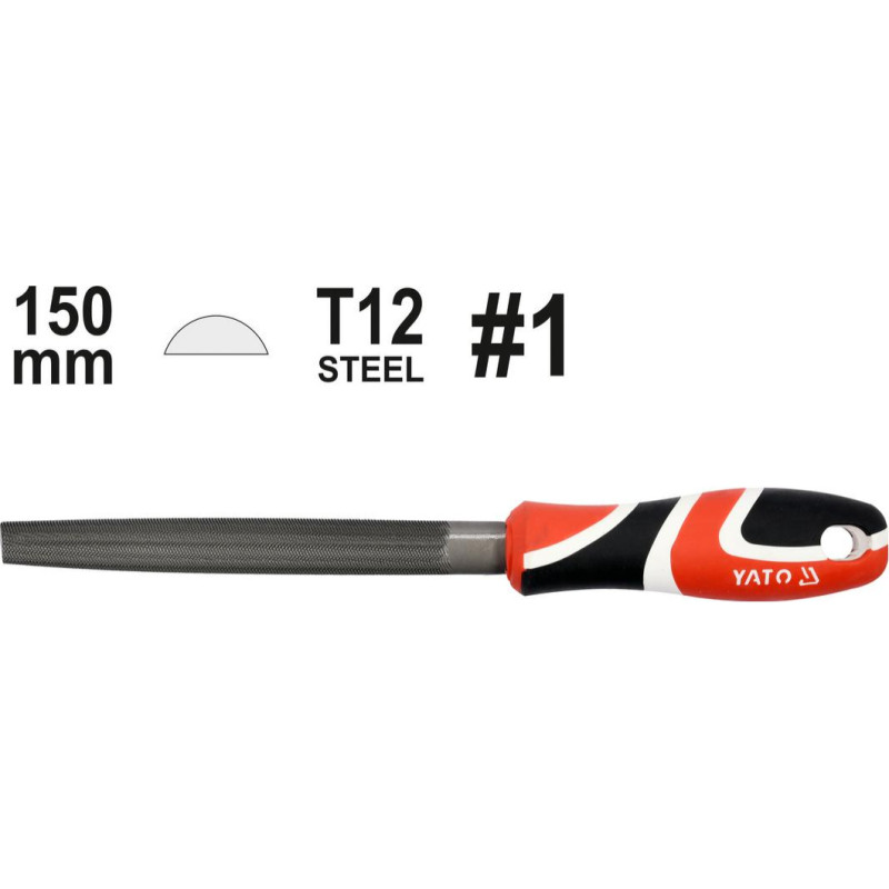 Yato PILNIK DO METALU 150mm #1 PÓŁOKRĄGŁY