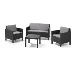 Keter ZESTAW MEBLI OGRODOWYCH 3+1 CHICAGO GRAFIT