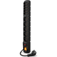 Acar Power strip Acar S10 overvoltage 10 sockets 1.5 m black (W0128)