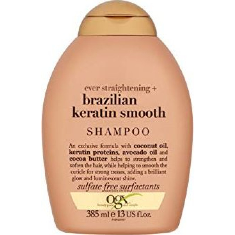OGX Organix Cosmetix Szampon wygładzający z brazylijską keratyną 385 ml