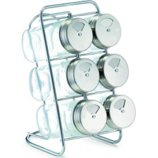 Zeller Zeller, Stojak na przyprawy, 7-częściowy zestaw, szkło / S / S