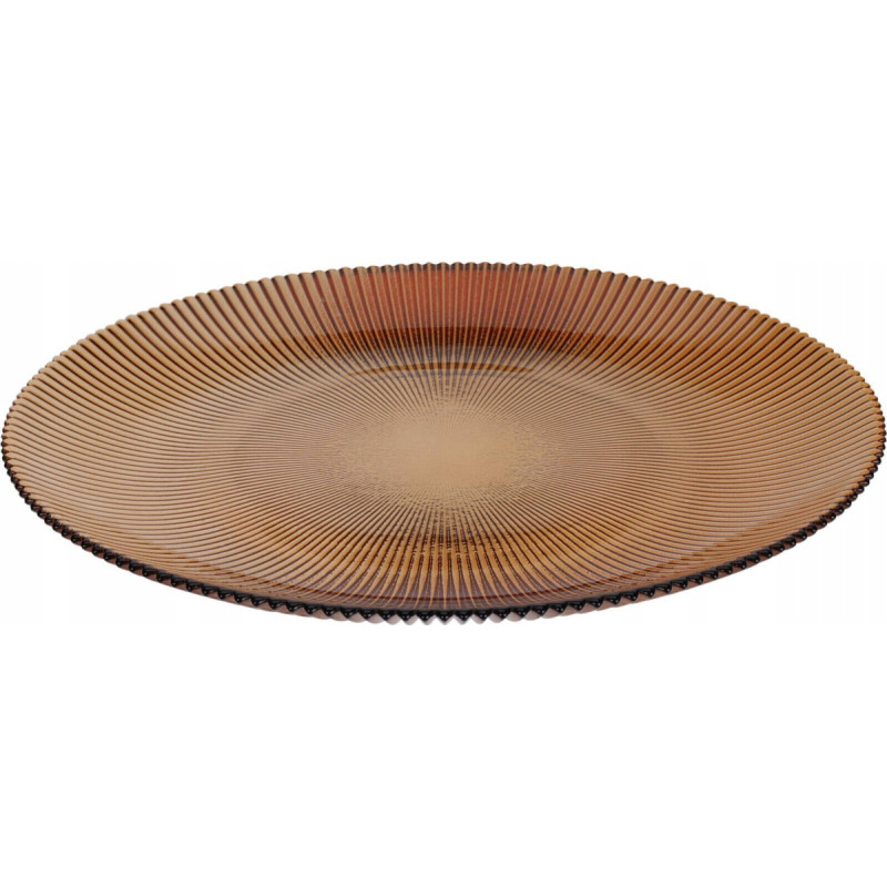 Home Styling Collection Prążkowany talerz płaski AMBER, Ø 28 cm