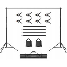Neewer ZESTAW Atelier Uchwyt DO TEŁ TŁA 3x2,1 m STATYW BELKA 8x KLIPS Torba NEEWER NK-ST0204