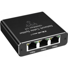 Qoltec 52294 Rozdzielacz Splitter Ethernet mini SWITCH 1x3 RJ45 1000Mb/s USB C Aluminium