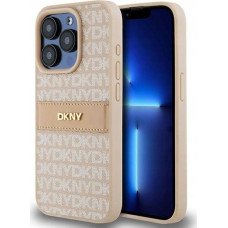 Dkny DKNY DKHCP15LPRTHSLP iPhone 15 Pro 6.1" różowy/pink hardcase Leather Mono Stripe & Metal Logo
