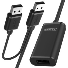 Unitek USB cable Unitek USB-A - USB-A 20 m Black (Y-279)