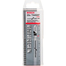 Bosch jigsaw blade T 345 XF Progressor for Wood and Metal, 132mm (black, 25 pieces)