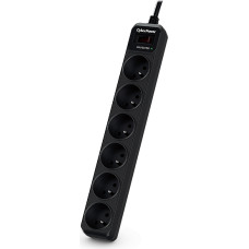 Cyberpower Tracer III B0620SC0-FR pārsprieguma aizsargs Melns 6 Maiņstrāvas izvade (-s) 200 - 250 V 1,8 m