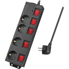 Logilink Power strip LogiLink LogiLink 4 sockets 1.5m black