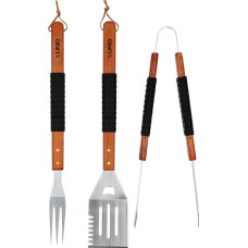 Toya LUND ZESTAW DO GRILLOWANIA 3szt. DREWNIANA RĘKOJEŚĆ