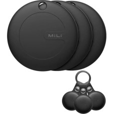 Mili 3x lokalizator MiTag DUO czarny + etui na Android i iOS