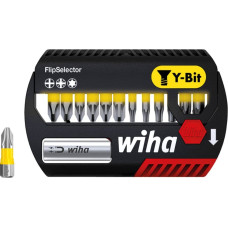 Wiha FlipSelector Y-Bit 25mm bit set, 13 pieces, black/yellow, PH/PZ/TX