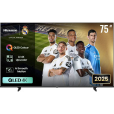 Hisense QLED TV | 75E7Q | 75 | Smart TV | VIDAA | 4K UHD | Black