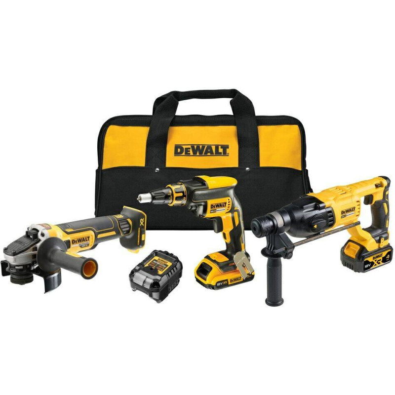 Dewalt ZESTAW COMBO 18V DCK308DM (DCF620+DCH133+DCG405) 1x4,0Ah 1x2,0Ah