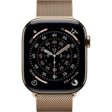 Apple Watch Series 11, Smartwatch Titan Gold, titanium case, 46 mm, Milanese bracelet gold M/L, Cellular