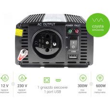 Green Cell Voltage converter Green Cell Inwerter 12V / 230V 300W/600W (pure sine wave)