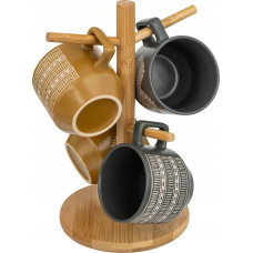 Secret De Gourmet Kubki do kawy DREAMS na drewnianym stojaku, 230 ml