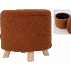 Home Styling Collection Pufa okrągła tapicerowana ze schowkiem TEDDY, Ø 40 x 37 cm