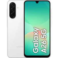 Samsung Galaxy A26 17 cm (6.7") Hibrīda duālā SIM Android 15 5G USB Veids-C 6 GB 128 GB 5000 mAh Balts