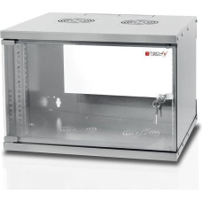 Techly I-CASE EL-1006G45 statnis 6U Pie sienas stiprināms statīvs Pelēks