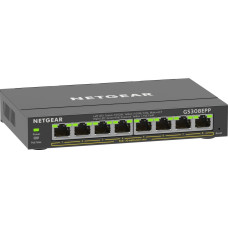 Netgear  GS308EPP Managed L2/L3 Gigabit Ethernet (10/100/1000) Power over Ethernet (PoE) Black, Switch