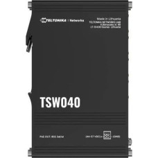 Teltonika Industrial Switch | TSW040 | Unmanaged | DIN rail mountable | 10/100 Mbps (RJ-45) ports quantity 8 | PoE+ ports quantity 8 | Power supply type 2-pin industrial DC power socket