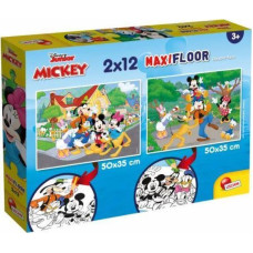 Lisciani Puzzle Supermaxi 2x12 Mickey Mouse