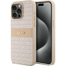 Dkny DKNY DKHCP15XPRTHSLP iPhone 15 Pro Max 6.7" różowy/pink hardcase Leather Mono Stripe & Metal Logo