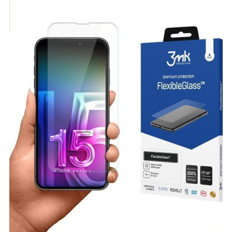 3MK FlexibleGlass iPhone 15 Plus 6.7" Hybrid Glass