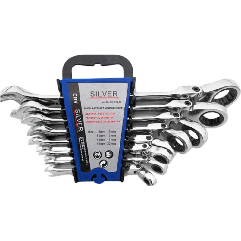 Silver KLUCZ PŁASKO - OCZKOWY Z GRZECHOTKĄ PRZEGUBOWY PL.ASTIK 8 SZTUK