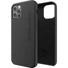 Diesel DIESEL MOULLED PREMIUM LEATHER WRAP CASE IPHONE 12 PRO MAX BLACK standard