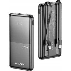 Awei Powerbank Awei AWEI PowerBank P76K 10000mAh 22.5W czarny/black Digital Display