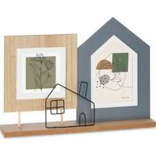Giftdecor Ramka Gift Decor Ramka na 2 zdjęcia domek, stojąca, metal i MDF
