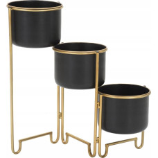 Ferretti Doniczki metalowe na składanym stojaku, wys. 55 cm