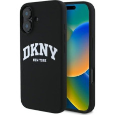 Dkny DKNY DKHMP16SSNYACH iPhone 16 6.1"        czarny/black hardcase Silicone White Printed Logo MagSafe