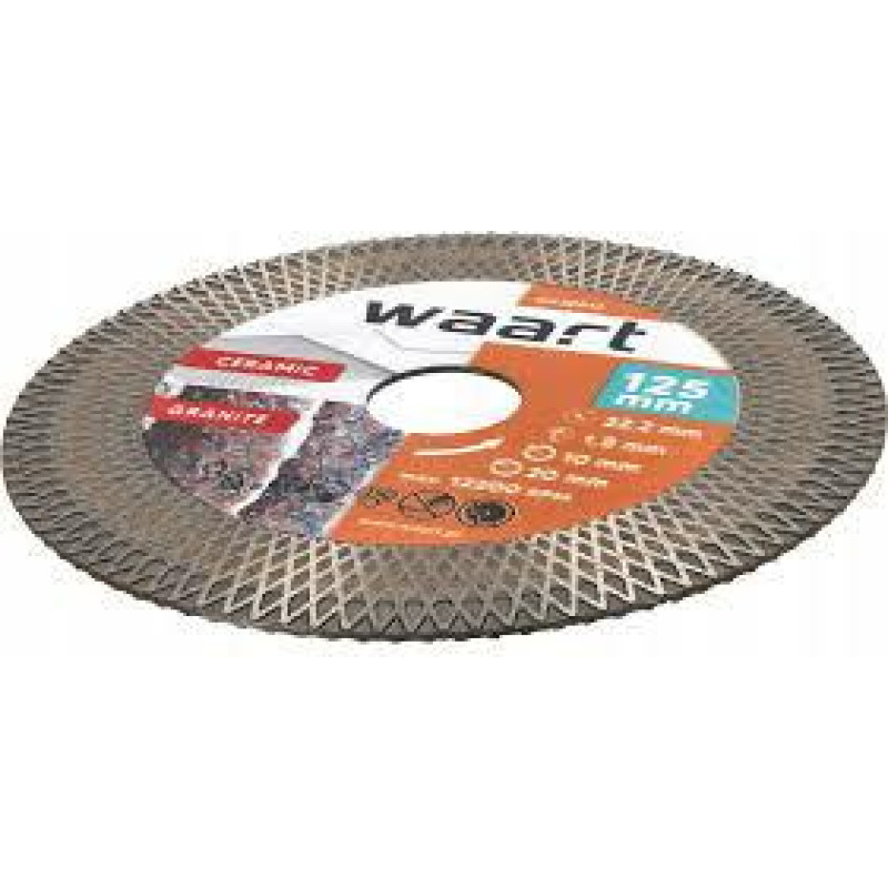 Waart TARCZA DIAMENTOWA 125 x 22.2, DO CIĘCIA GRESU