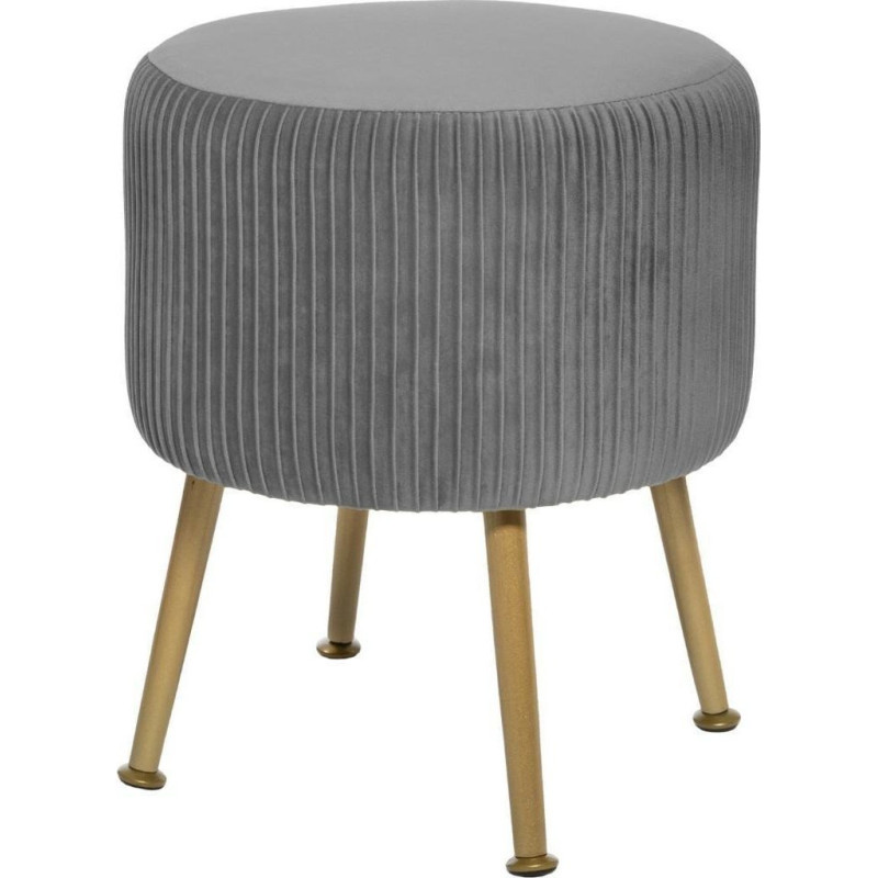 Atmosphera Pufa do salonu SOLARO, Ø 35 cm, kolor szary