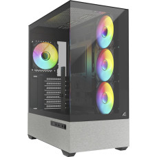 Sharkoon AK7 ARGB, tower case black, tempered glass x 2