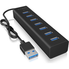 Icy Box IB-HUB1700-U3 USB 3.2 Gen 1 (3.1 Gen 1) Type-A 5000 Mbit/s Melns