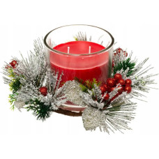 Atmosphera Świąteczny stroik ze świecą, 210 gr
