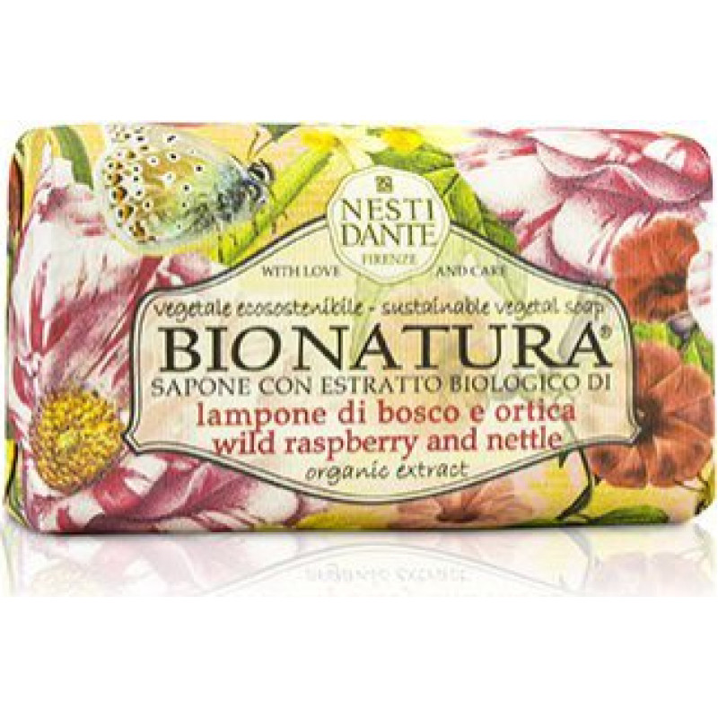 Nesti Dante Bio Natura Wild Raspberry And Nettle mydło toaletowe 250g