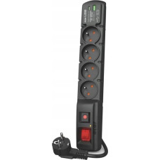 Acar Listwa zasilająca Acar F4 przeciwprzepięciowa 4 gniazda 1.5 m czarna (W2439)