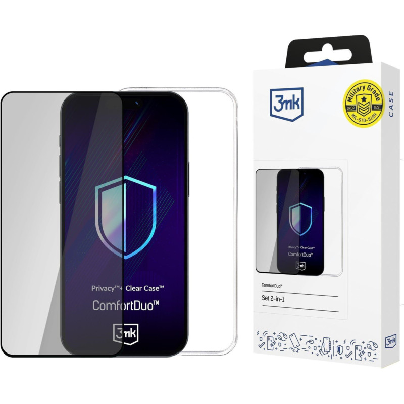 3MK ComfortDuo Privacy Clear Set for Samsung Galaxy S25 Ultra
