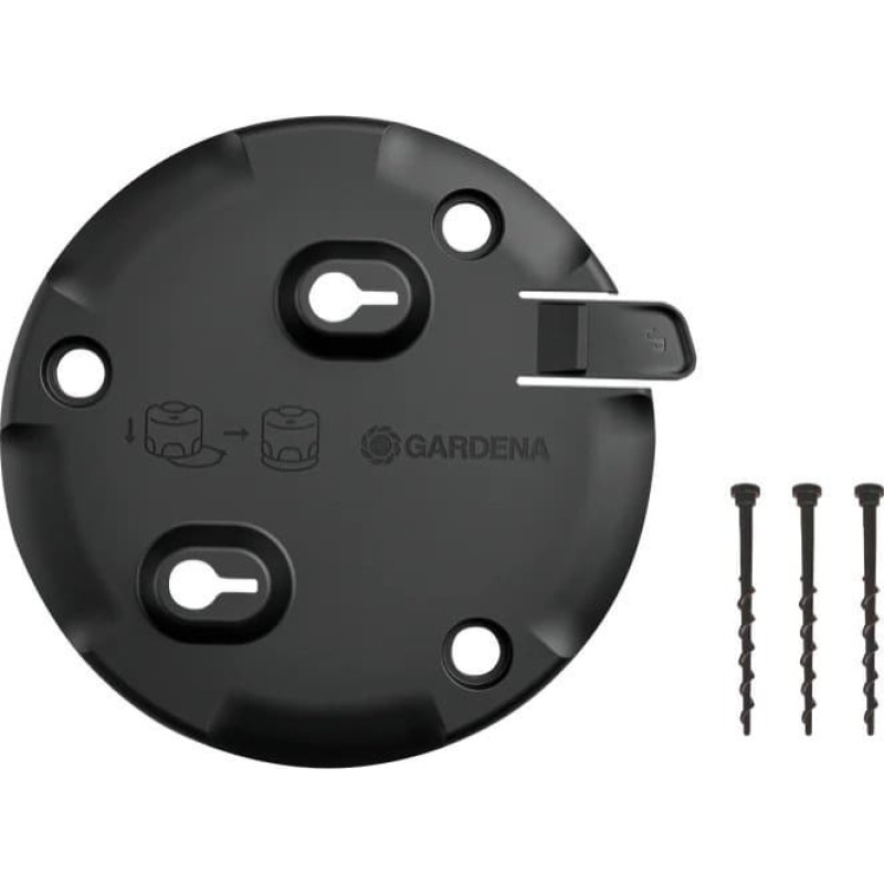 Gardena AquaPrecise mounting plate, above ground (black, for AquaPrecise irrigation system)