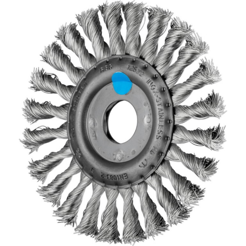 Pferd Diskveida drāšu birste RBG Nerūsējošā tērauda 125x12x22,2mm 0,35mm, Pferd