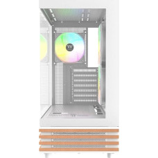 Thermaltake View 270 Plus WS ARGB, Tower case white/wood, Tempered Glass x 2, Wood structure