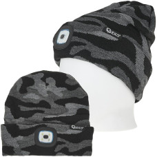 Geko CZAPKA ZIMOWA Z LAMPKĄ LED MORO